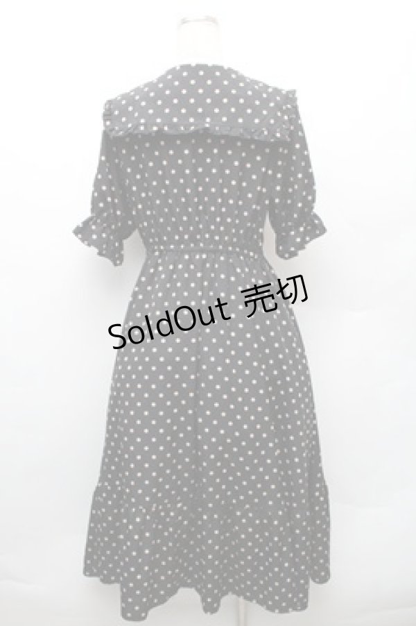 画像2: m petit by misako / 梨地水玉半袖ワンピース L 黒 S-26-02-08-045-LO-OP-HR-ZS (2)