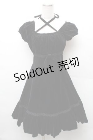 画像: Mary Magdalene / 別珍ローテ・ローゼワンピース  黒 S-26-02-08-048-CL-OP-HR-ZS