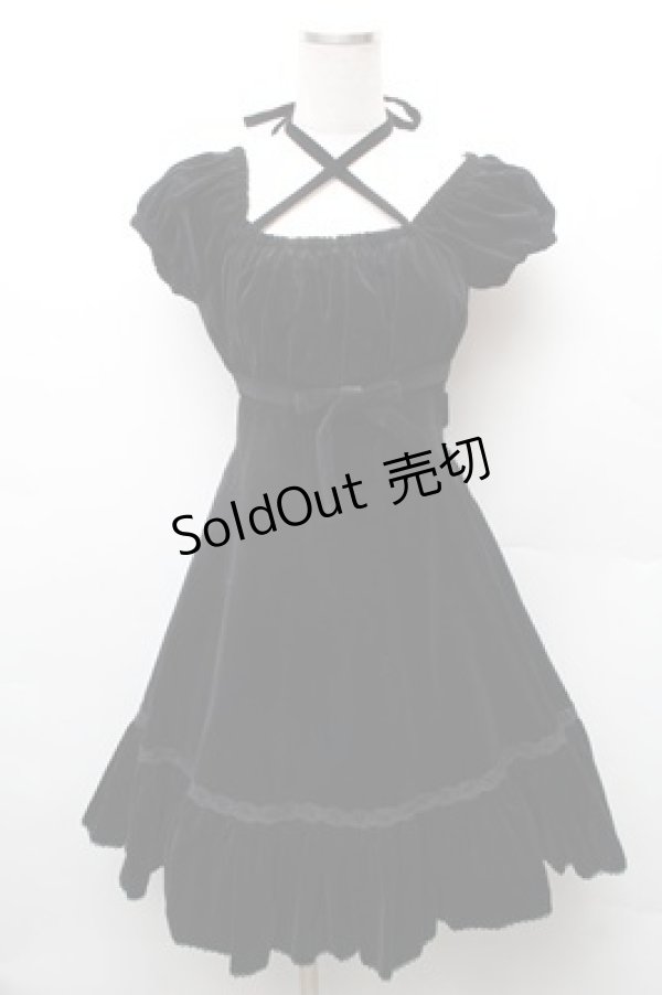 画像1: Mary Magdalene / 別珍ローテ・ローゼワンピース  黒 S-26-02-08-048-CL-OP-HR-ZS (1)