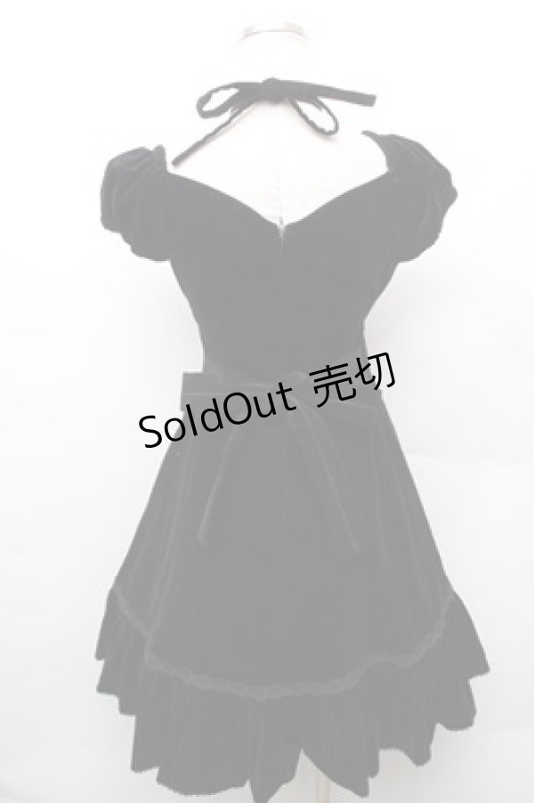 画像2: Mary Magdalene / 別珍ローテ・ローゼワンピース  黒 S-26-02-08-048-CL-OP-HR-ZS (2)