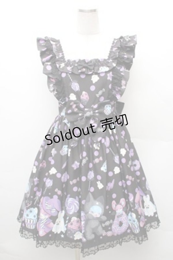 画像1: Angelic Pretty / Happy Treat Partyジャンパースカート  黒 S-26-02-08-051-AP-OP-HR-ZS (1)