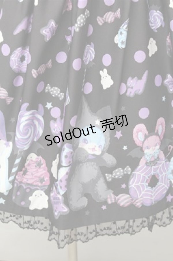 画像4: Angelic Pretty / Happy Treat Partyジャンパースカート  黒 S-26-02-08-051-AP-OP-HR-ZS (4)