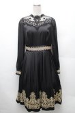 画像1: abilletage / nobleレースワンピース  黒ｘゴールド S-26-02-08-054-GO-OP-HR-ZS (1)