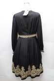 画像2: abilletage / nobleレースワンピース  黒ｘゴールド S-26-02-08-054-GO-OP-HR-ZS (2)