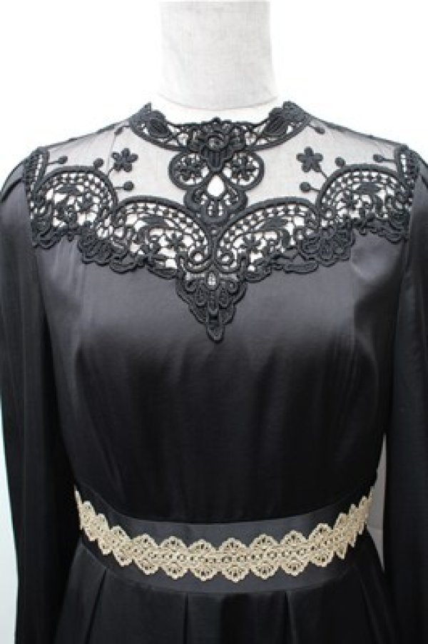 画像3: abilletage / nobleレースワンピース  黒ｘゴールド S-26-02-08-054-GO-OP-HR-ZS (3)