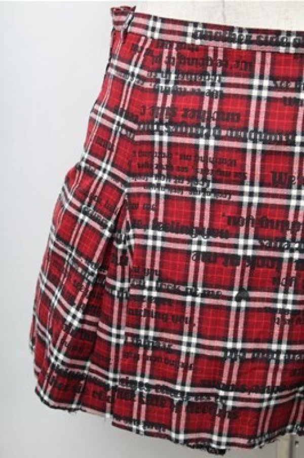 画像3: BATSU / チェックスカート  赤 S-26-02-08-057-PU-SK-HR-ZS (3)