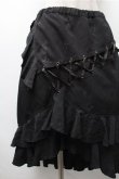画像3: h.naoto Blood / プリントレースアップスカート  黒 S-26-02-08-060-HN-SK-HR-ZS (3)