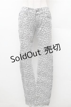 画像: HELL CAT PUNKS / レオパード柄パンツ S 白 S-26-02-08-062-PU-PA-HR-ZS
