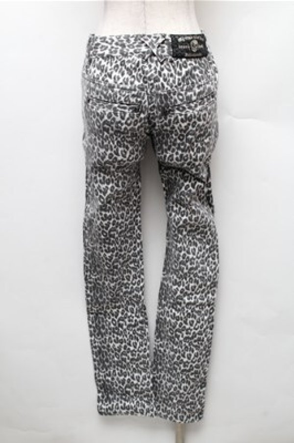 画像2: HELL CAT PUNKS / レオパード柄パンツ S 白 S-26-02-08-062-PU-PA-HR-ZS (2)