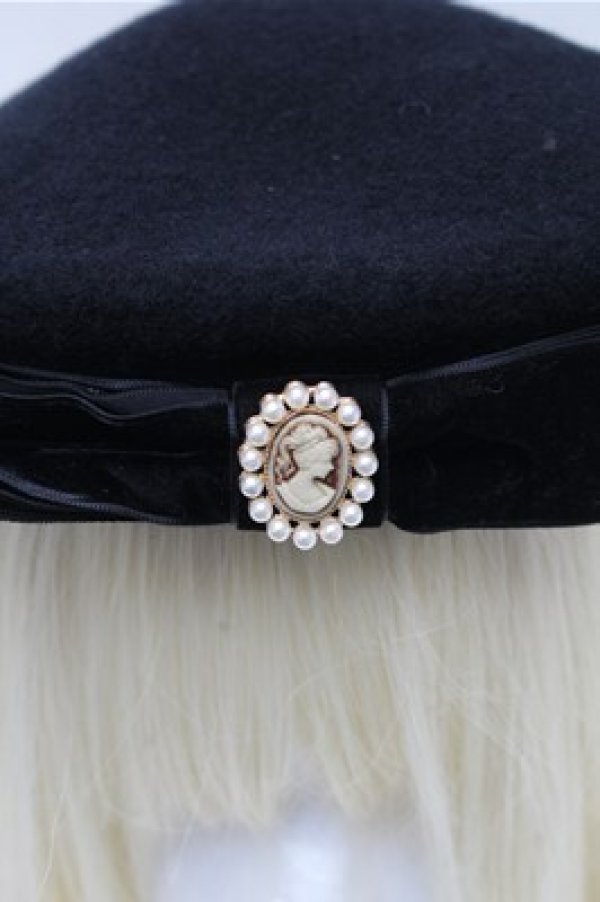 画像3: m petit by misako / カメオボンベレー  黒 S-26-02-08-013-LO-AC-HR-ZS (3)