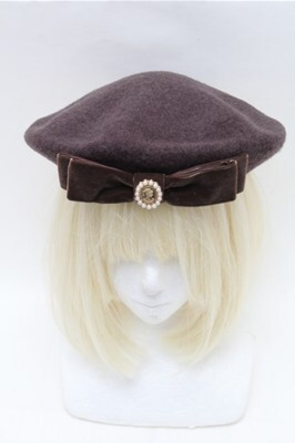 画像2: m petit by misako / カメオボンベレー  ブラウン S-26-02-08-014-LO-AC-HR-ZS (2)