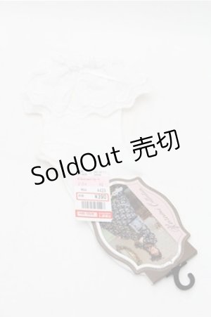 画像: Kurumi Collaboration / ECkurumiCSレース ソックス  白 S-26-02-08-020-LO-ZA-HR-ZS