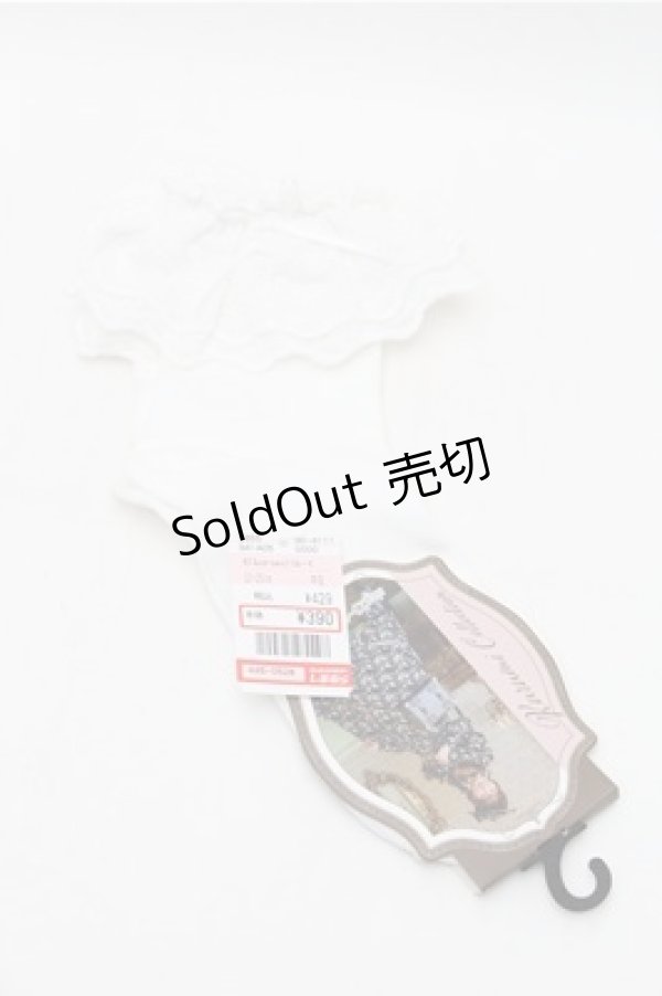 画像1: Kurumi Collaboration / ECkurumiCSレース ソックス  白 S-26-02-08-020-LO-ZA-HR-ZS (1)