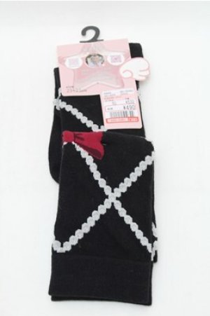 画像: FLC / ECHSOVKレースアップ　オーバーニーソックス  黒 S-26-02-08-003-LO-ZA-HR-ZS