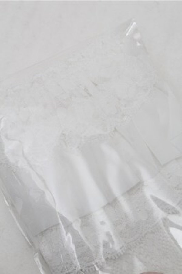 画像2: m petit by misako / AM CS3ダンレース ソックス  白 S-26-02-08-023-LO-ZA-HR-ZS (2)