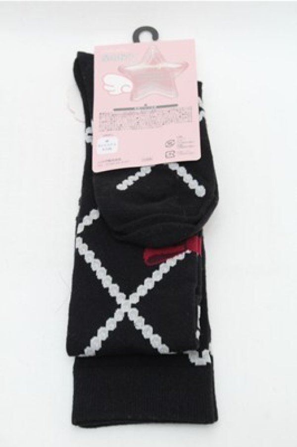 画像2: FLC / ECHSOVKレースアップ　オーバーニーソックス  黒 S-26-02-08-003-LO-ZA-HR-ZS (2)