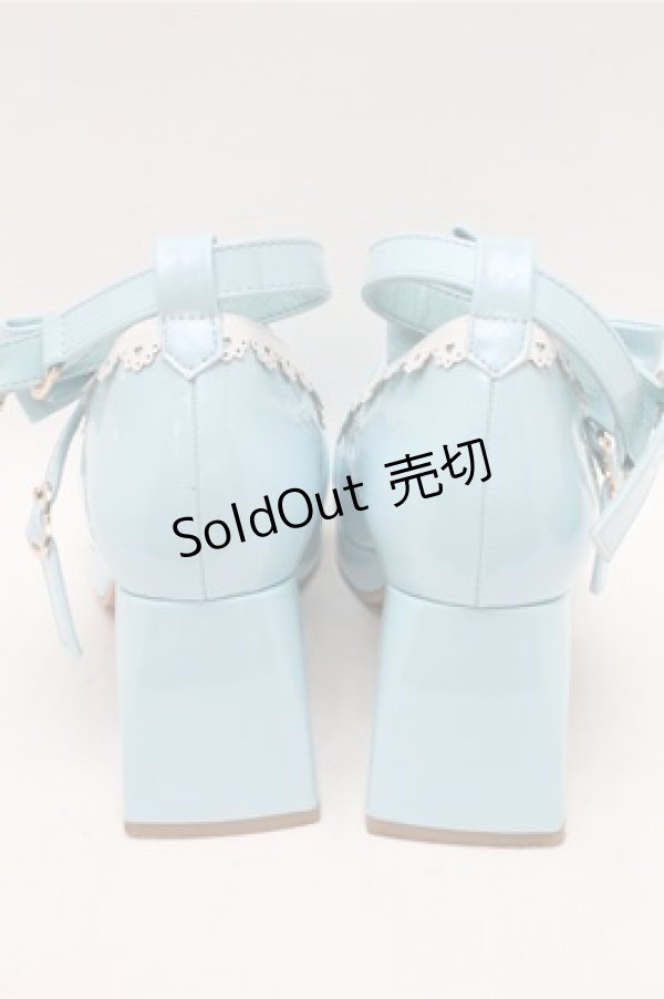 画像3: axes femme kawaii / ダブルリボンスカラップパンプス L サックス S-26-02-08-027-AX-SH-HR-ZS (3)