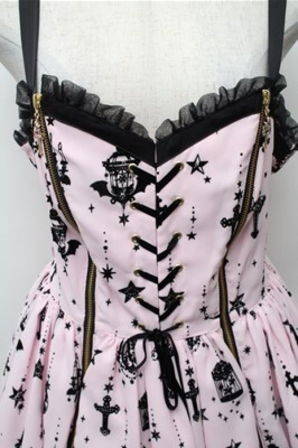 画像3: Angelic Pretty / Holy Lanternジャンパースカート（2022年）  ピンク S-26-02-08-034-AP-OP-HR-ZS (3)