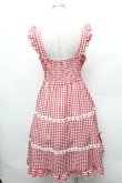 画像2: Cherirulu Chocola / ギンガムチェックジャンパースカート M 赤ｘ白 S-26-02-08-036-LO-OP-HR-ZS (2)