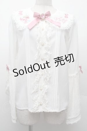 画像: Amavel / Princess Afternoon tea Party ブラウス  白 S-26-02-09-001-CA-OP-HR-ZS