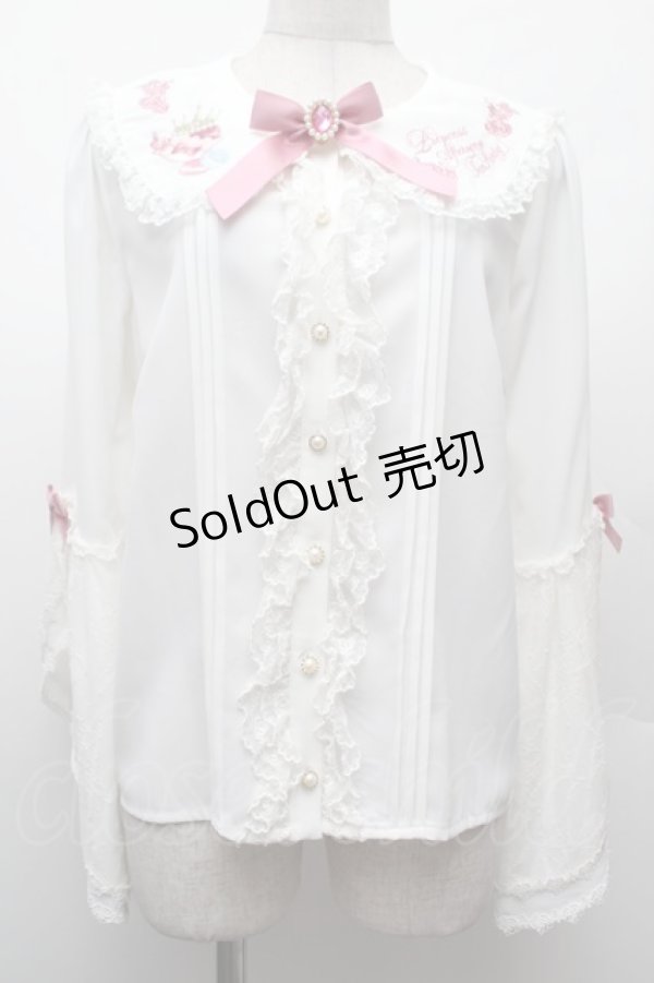 画像1: Amavel / Princess Afternoon tea Party ブラウス  白 S-26-02-09-001-CA-OP-HR-ZS (1)