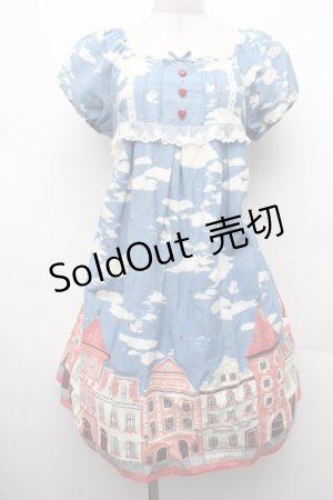 画像: Innocent World / チェスキークルムロフワンピース  サックス S-26-02-09-037-IW-OP-AS-ZS