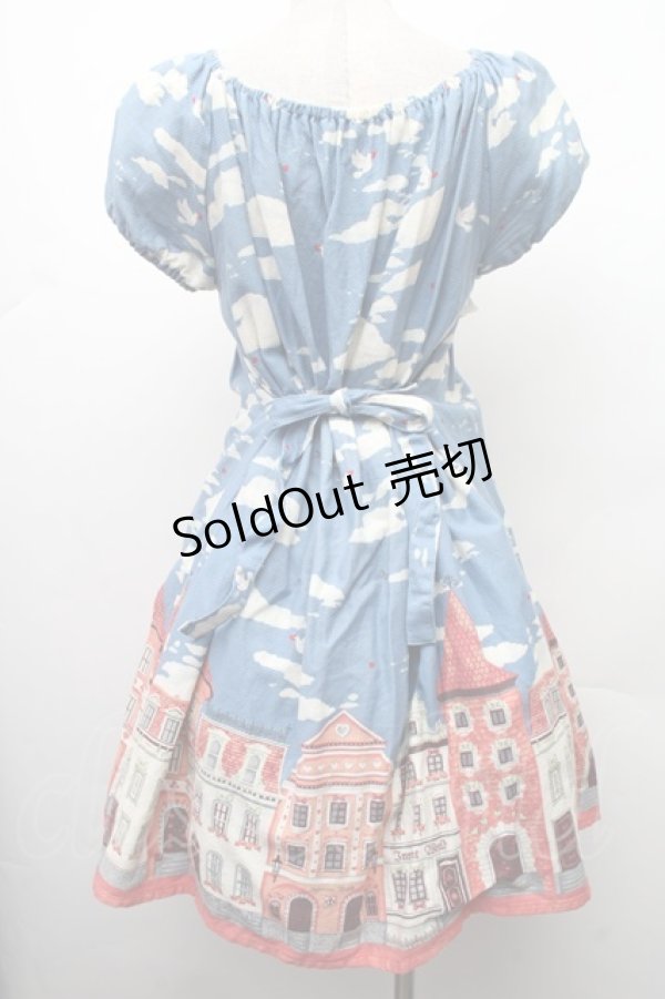 画像2: Innocent World / チェスキークルムロフワンピース  サックス S-26-02-09-037-IW-OP-AS-ZS (2)