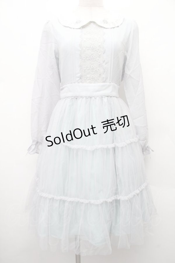 画像1: axes femme POETIQUE / チュールレイヤードワンピース  グレーｘミント S-26-02-09-039-AX-OP-HR-ZS (1)