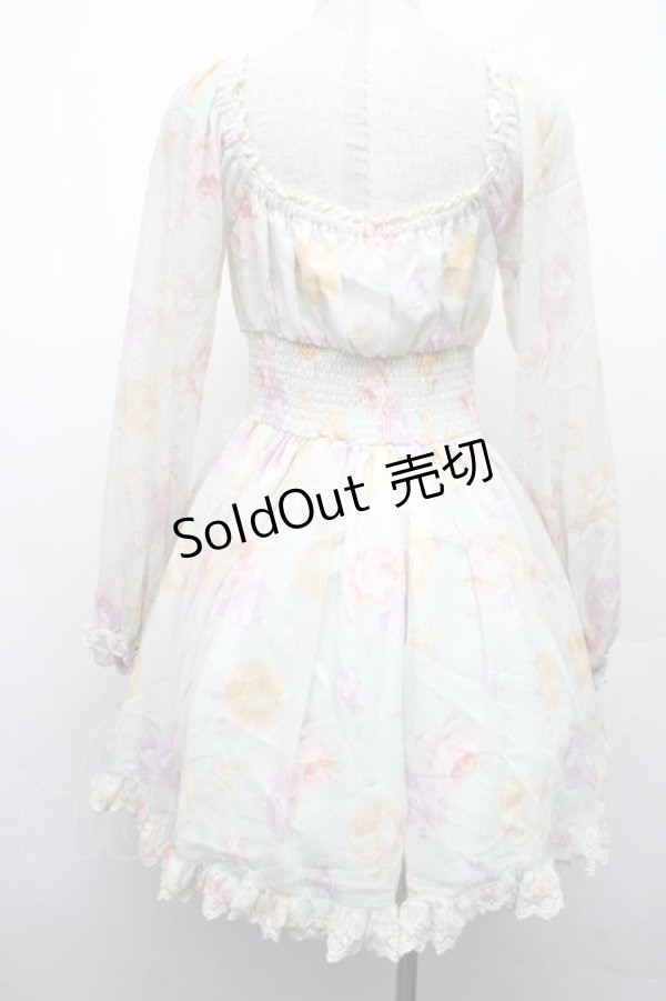 画像2: LIZ LISA / フロント編み上げローズ柄ワンピース  ミント S-26-02-09-043-LO-OP-HR-ZS (2)