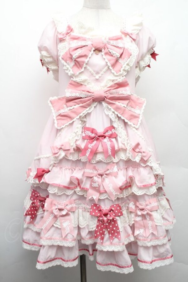 画像1: 花与珍珠匣 / 青木美沙子コラボワンピース  ピンク S-26-02-09-047-LO-ZA-AS-ZS (1)