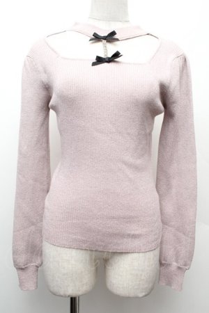 画像: pium / ビジューチョーカーラメニット  ピンク S-26-02-09-007-0-TO-AS-ZS