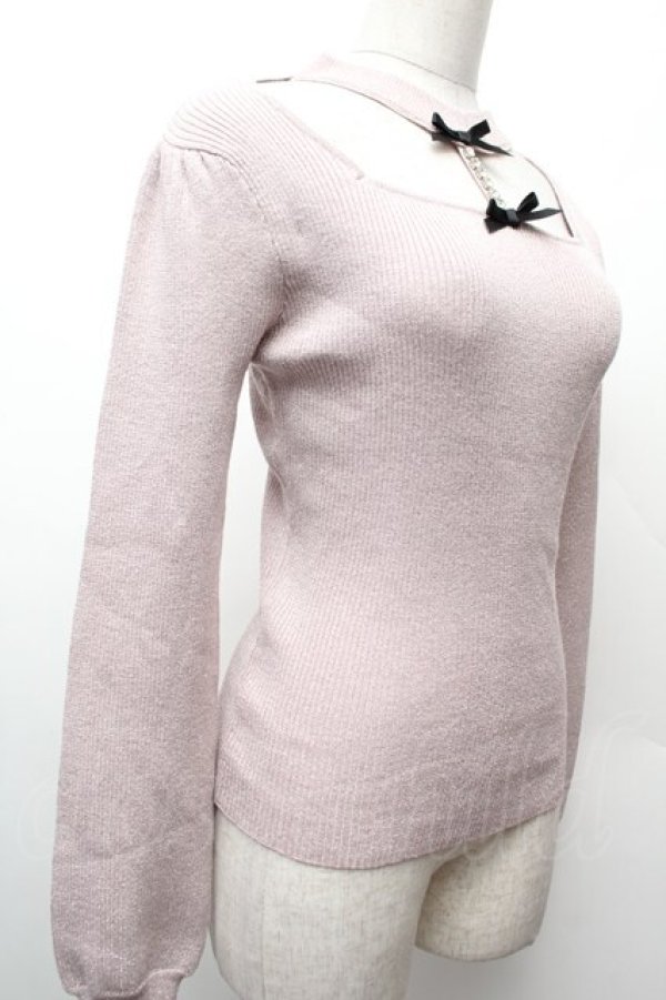 画像3: pium / ビジューチョーカーラメニット  ピンク S-26-02-09-007-0-TO-AS-ZS (3)