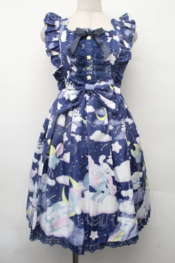 画像1: Angelic Pretty / Dreamy シナモロールジャンパースカートSet  紺 S-26-02-09-055-AP-OP-AS-ZS (1)