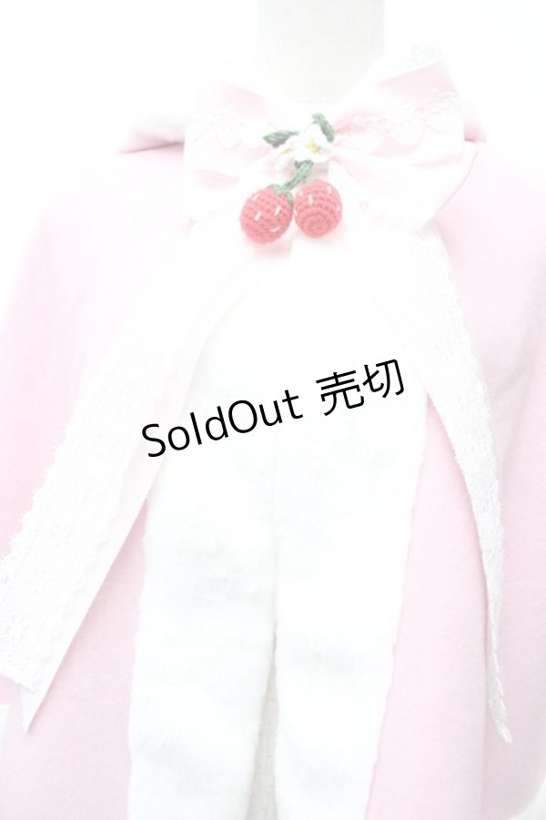 画像5: BABY,THE STARS SHINE BRIGHT / ゆらゆらいちごのうさみみファーケープ  ピンク S-26-02-09-009-BA-JA-AS-ZS (5)