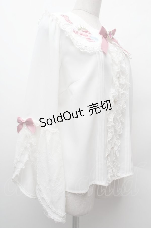 画像3: Amavel / Princess Afternoon tea Party ブラウス  白 S-26-02-09-001-CA-OP-HR-ZS (3)
