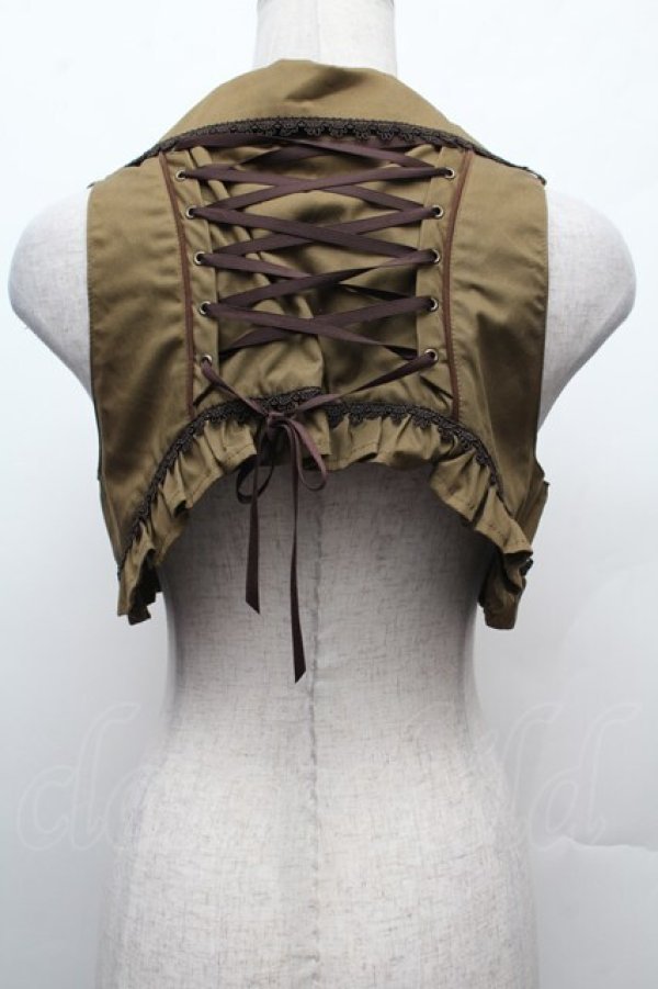 画像2: ALICE and the PIRATES / アルビダショートベスト  カーキ S-26-02-09-015-PA-SK-HR-ZS (2)