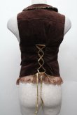 画像2: axes femme / バラ刺繍ベロアベスト  ブラウン S-26-02-09-016-AX-TO-HR-ZS (2)