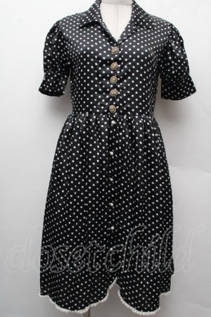 画像: Swankiss / DOTパールワンピース  黒ｘ白 S-26-02-09-017-CA-OP-HR-ZS