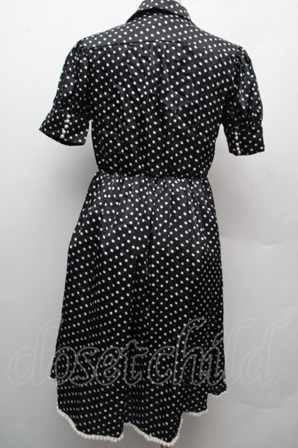 画像2: Swankiss / DOTパールワンピース  黒ｘ白 S-26-02-09-017-CA-OP-HR-ZS (2)