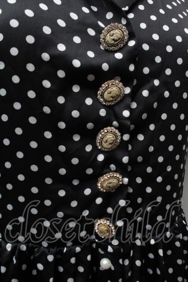 画像4: Swankiss / DOTパールワンピース  黒ｘ白 S-26-02-09-017-CA-OP-HR-ZS (4)