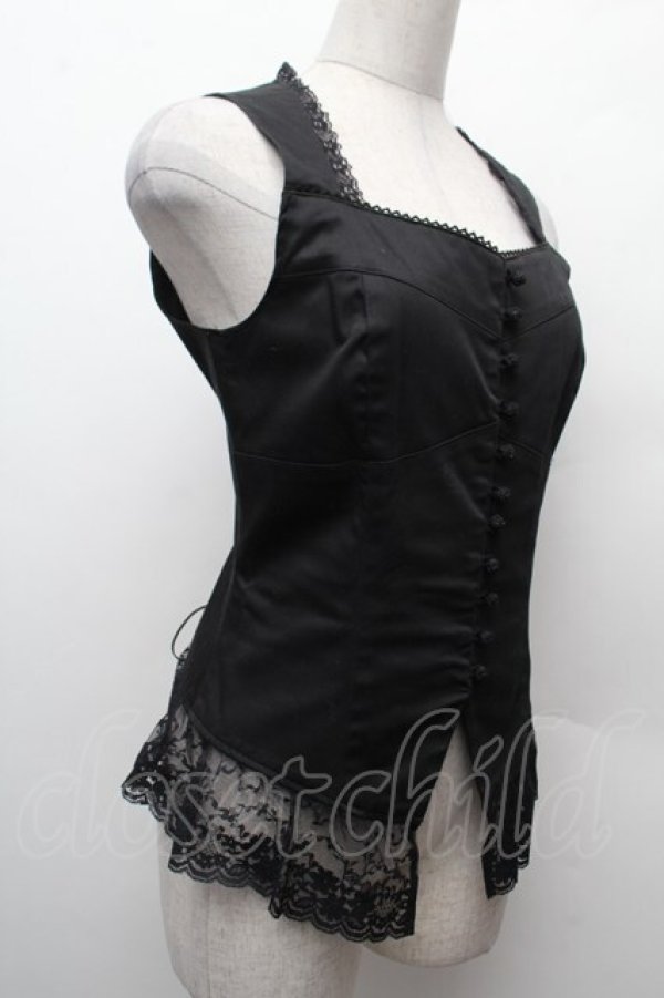 画像3: MIHO MATSUDA / 裾レースビスチェ  黒 S-26-02-09-018-GO-BL-HR-ZS (3)