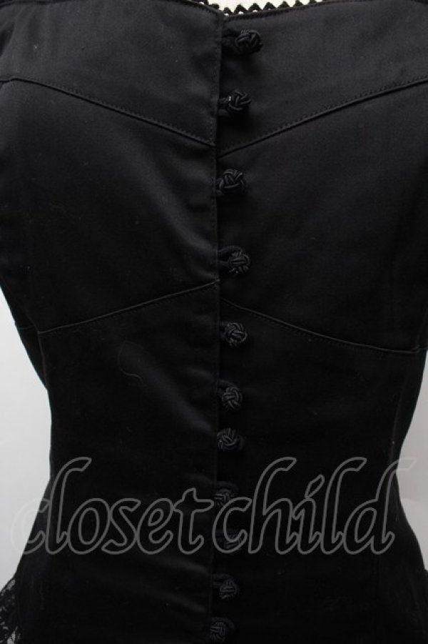 画像4: MIHO MATSUDA / 裾レースビスチェ  黒 S-26-02-09-018-GO-BL-HR-ZS (4)