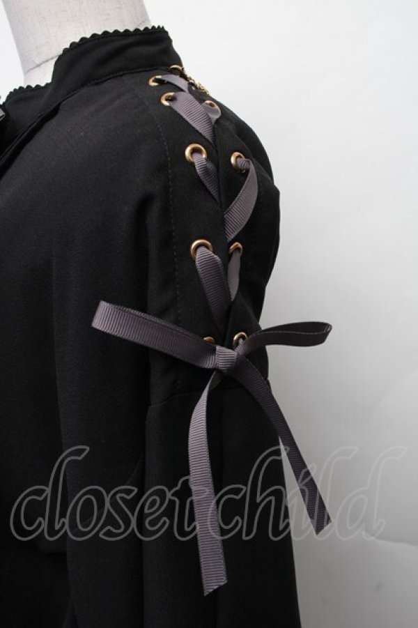 画像3: Amavel / 胡蝶の花遊び和風ブラウス  黒 S-26-02-09-021-CA-BL-AS-ZS (3)