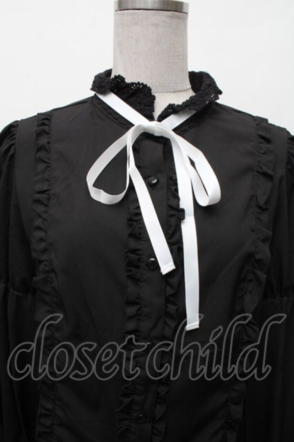 画像3: Eri Aino's Collection / シャーロットの水曜日ブラウス  L S-26-02-09-022-LO-BL-HR-ZS (3)