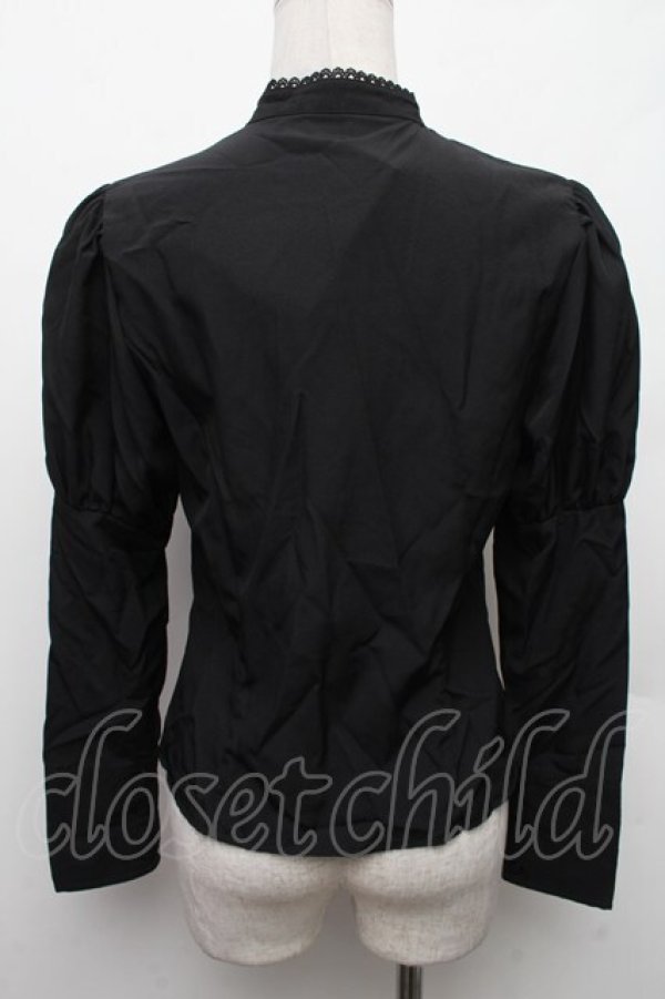 画像2: Kurumi Collaboration / KRデシンジゴスリブラウス SS 黒 S-26-02-09-023-LO-BL-HR-ZS (2)