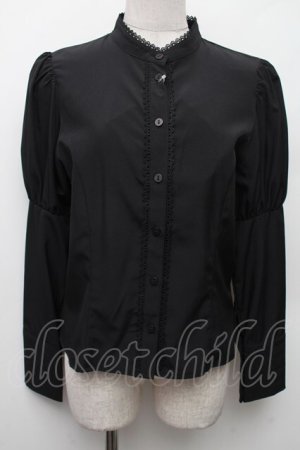 画像: Kurumi Collaboration / KRデシンジゴスリブラウス S 黒 S-26-02-09-025-LO-BL-HR-ZS