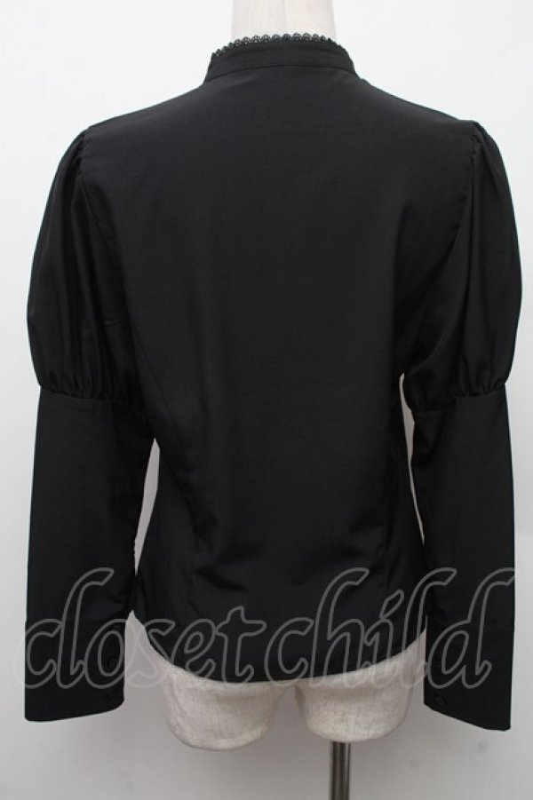 画像2: Kurumi Collaboration / KRデシンジゴスリブラウス S 黒 S-26-02-09-025-LO-BL-HR-ZS (2)