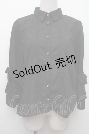 画像: axes femme POETIQUE / ボリューム袖ブラウス  黒 S-26-02-09-027-AX-BL-HR-ZS