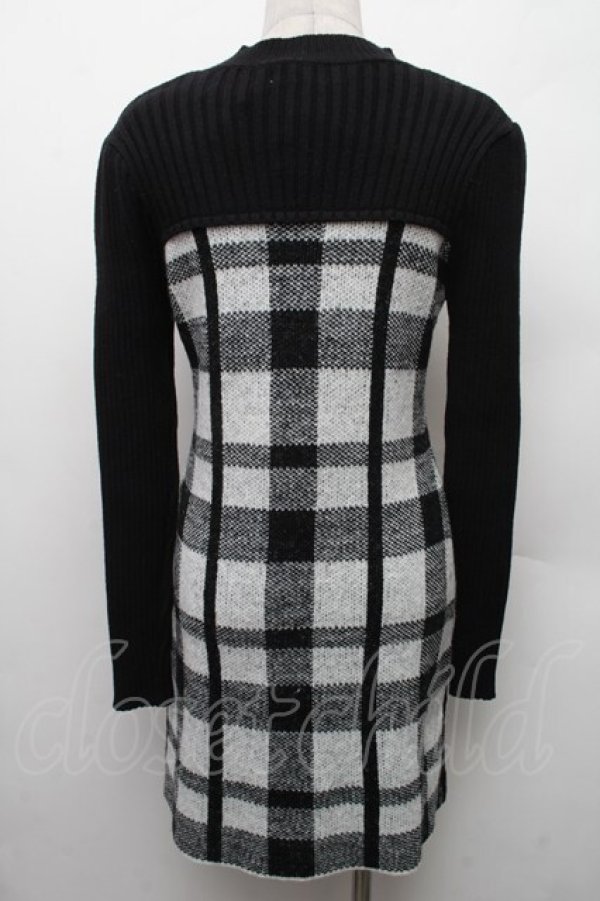 画像2: An MILLE / ニットワンピース  黒ｘ白 S-26-02-09-029-EL-OP-AS-ZS (2)