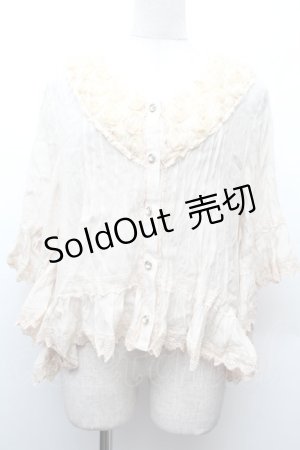 画像: axes femme / バラ付レーシーブラウス  キナリ S-26-02-09-004-AX-TO-HR-ZS